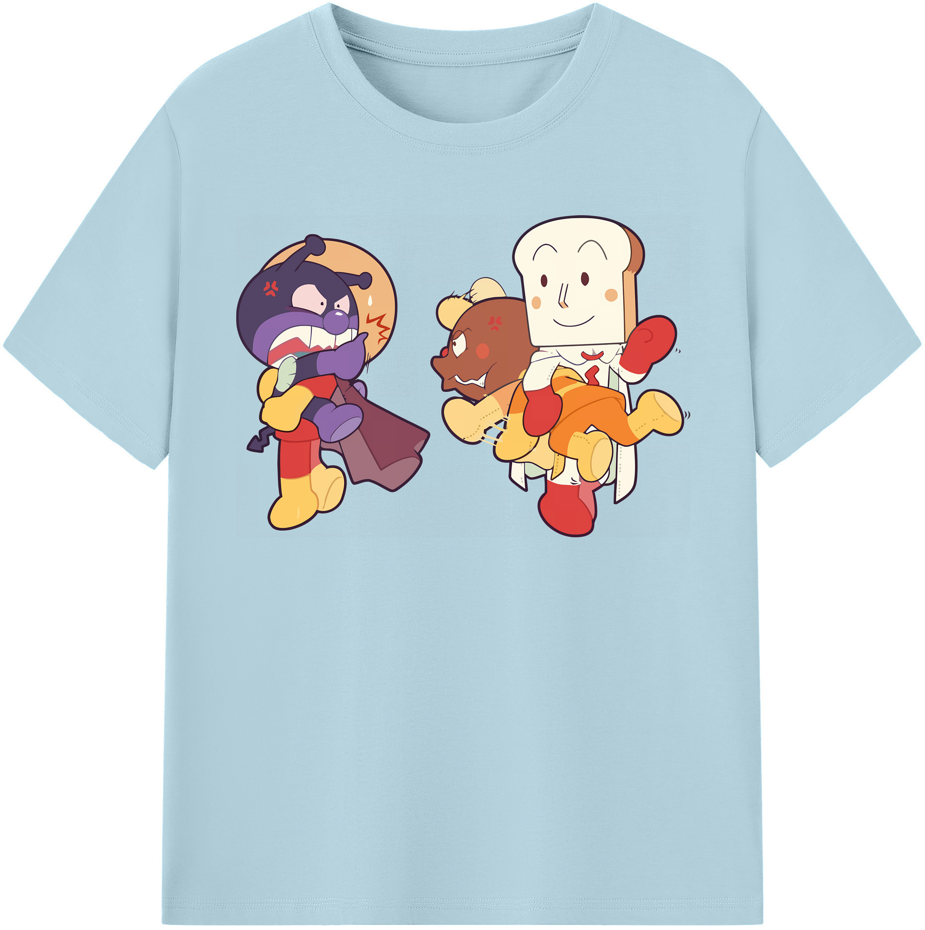 （画像用） アンパンマン Anpanman 綿100％半袖Tシャツ（フロントプリント）